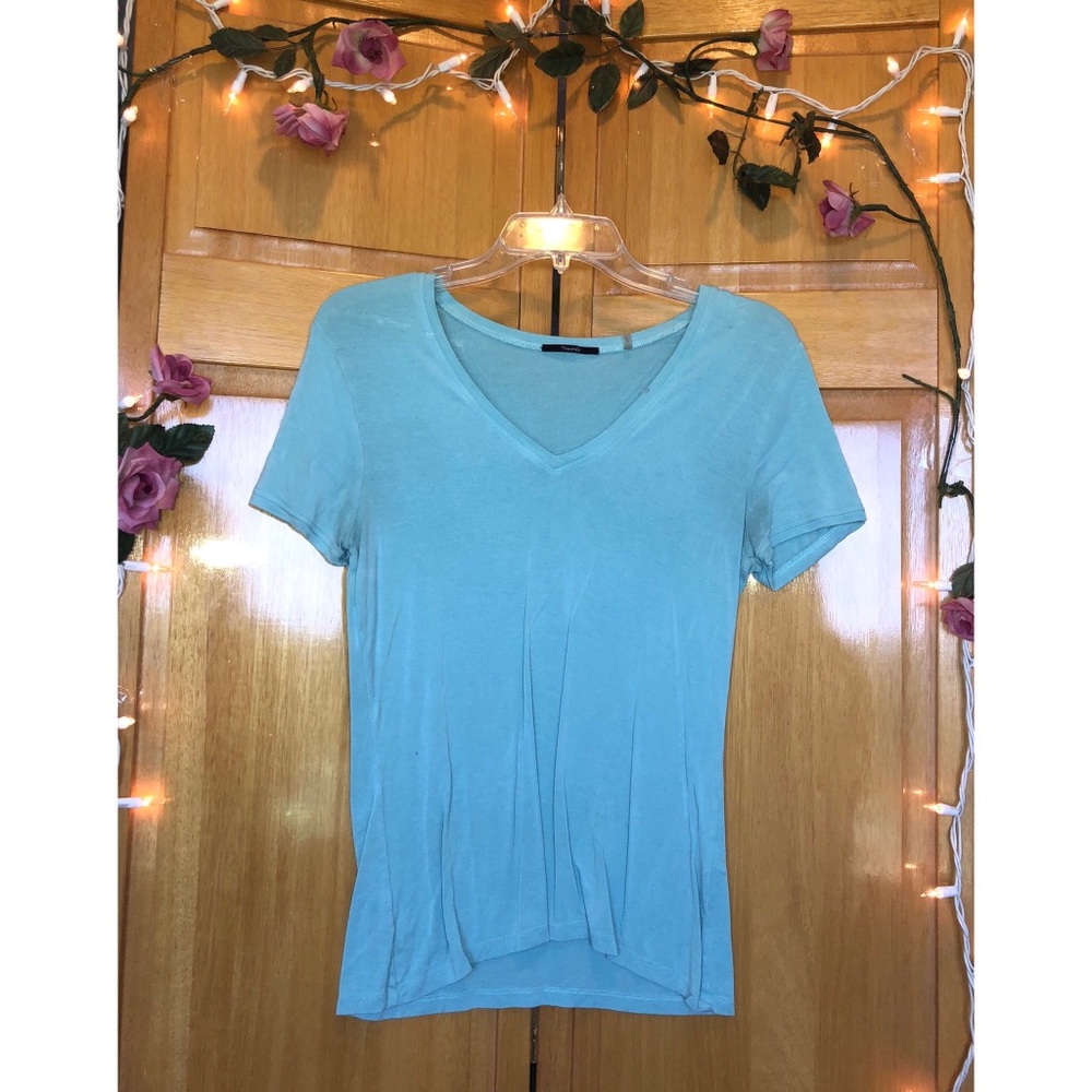 mint v-neck tee shirt